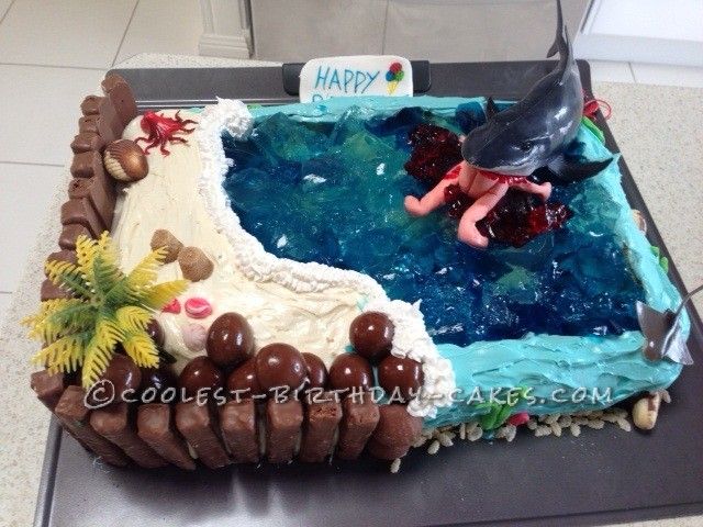 Hungry Shark Birthday Cake