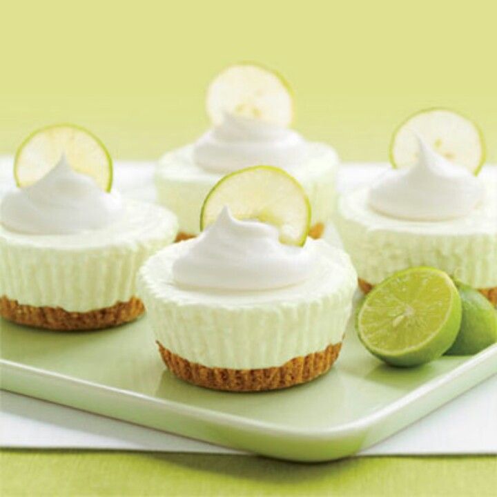 Key Lime Pie No-Bake Mini Cheesecakes