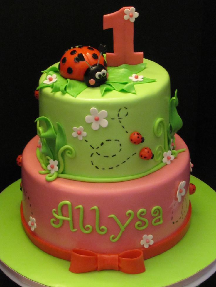 Lady Bug 1st Birthday Cake