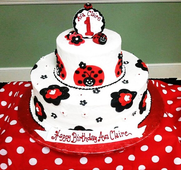 Ladybug Birthday Party Cake