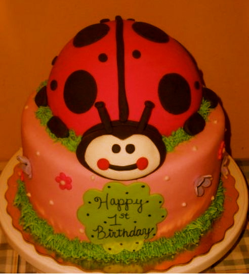 Ladybug First Birthday Cake