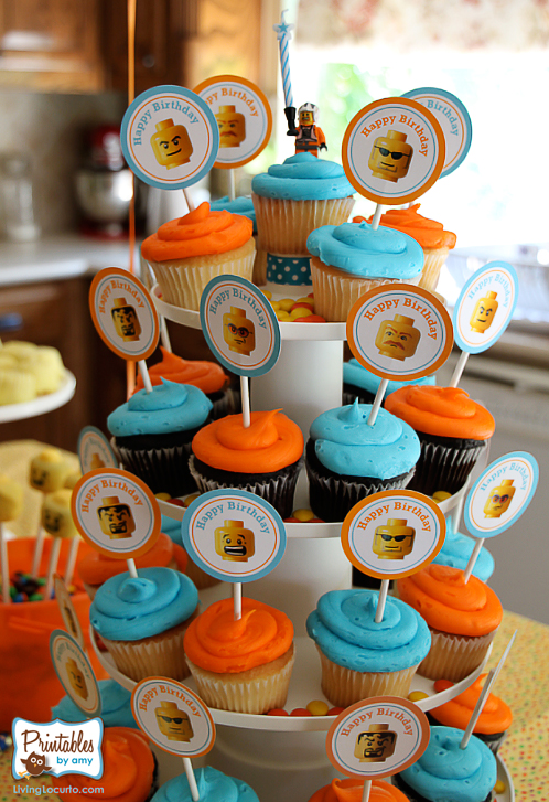 LEGO Cupcake Ideas for a Birthday Party