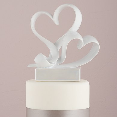 Love & Heart Wedding Cake Topper