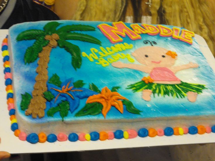 Luau Baby Shower Cake