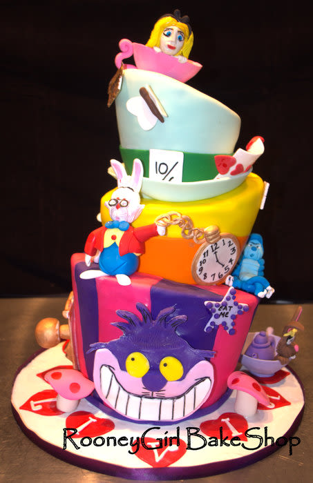 Mad Hatter Alice Wonderland Birthday Cake