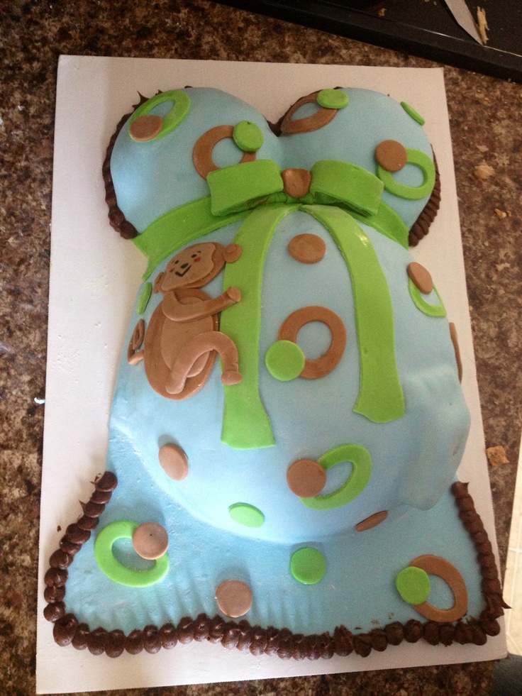 Monkey Baby Shower Cake