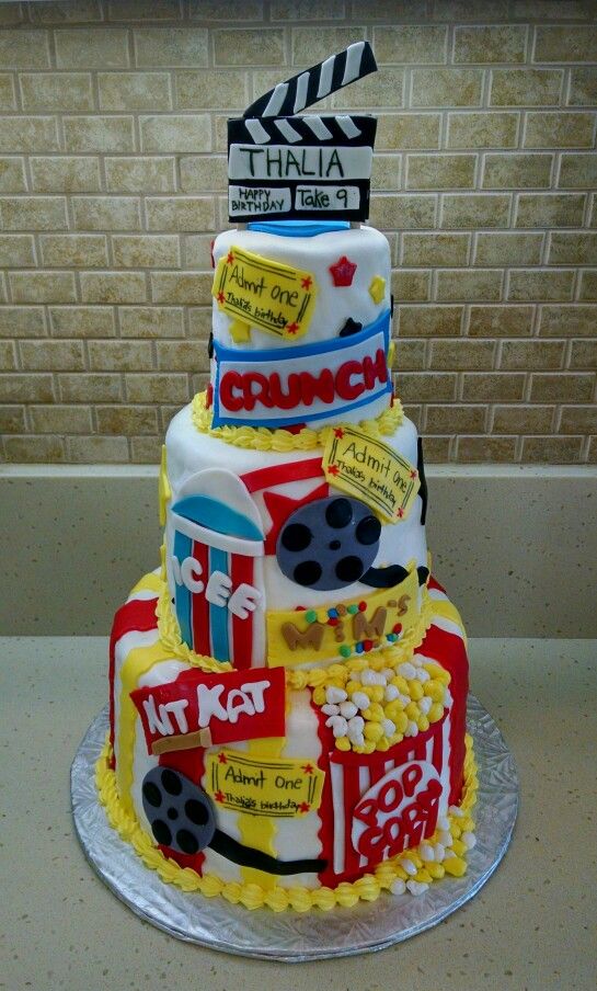 Movie Theater Themed Birthday Cake