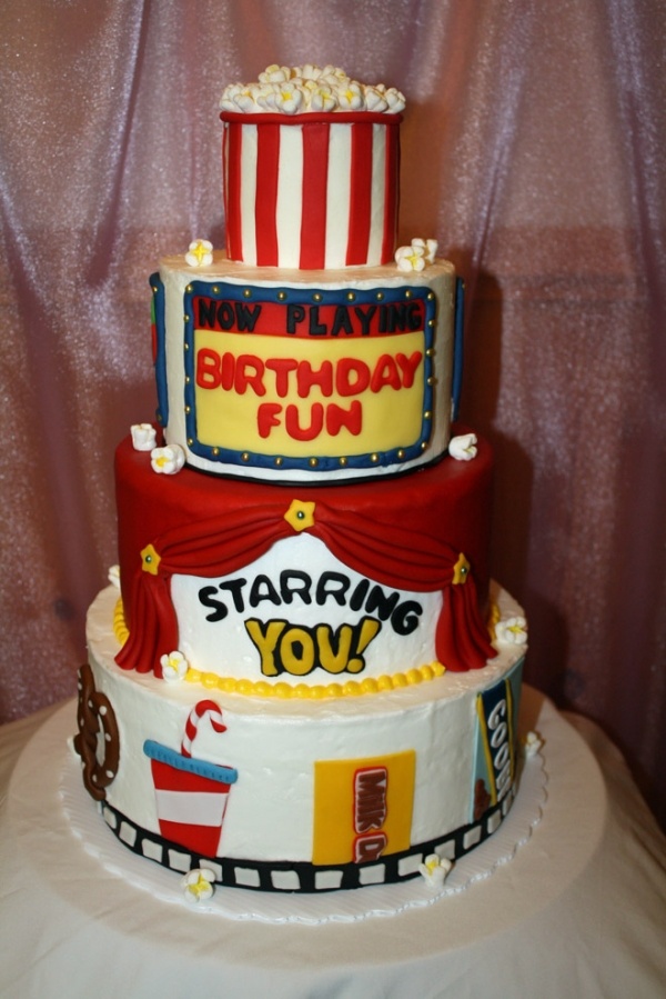 Movie Theater Themed Birthday Cake