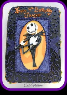 Nightmare Before Christmas Sheet Cake