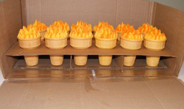 Olympic Torch Cupcake Cones