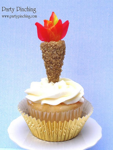 Olympic Torch Cupcakes