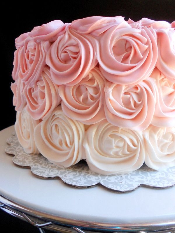 Ombre Rose Cake