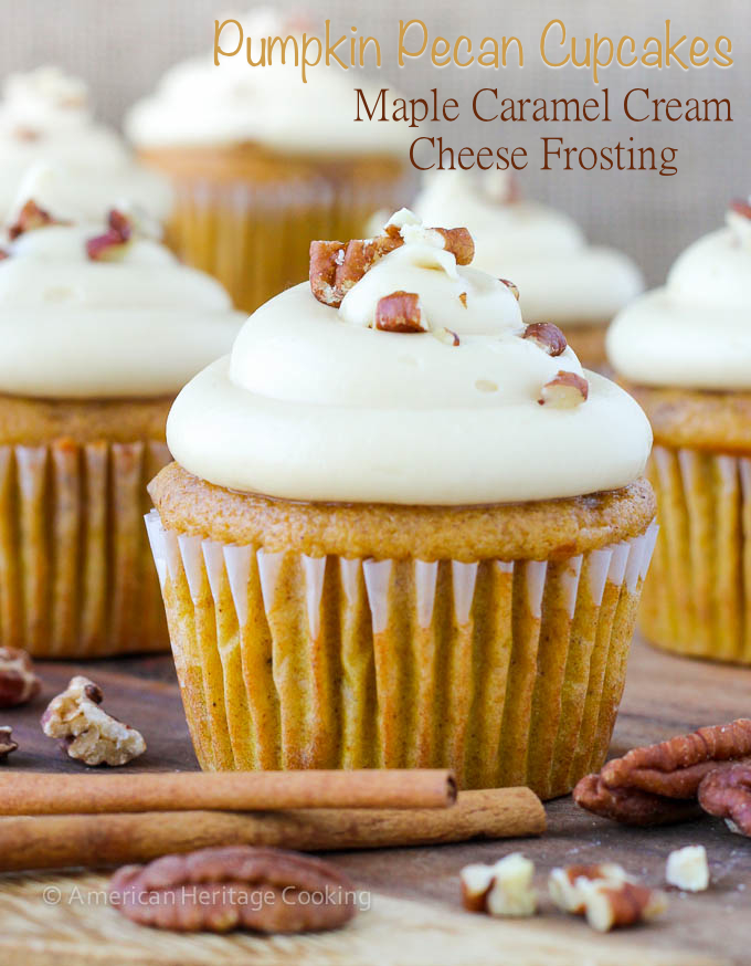 Pumpkin Cupcakes with Maple Frosting