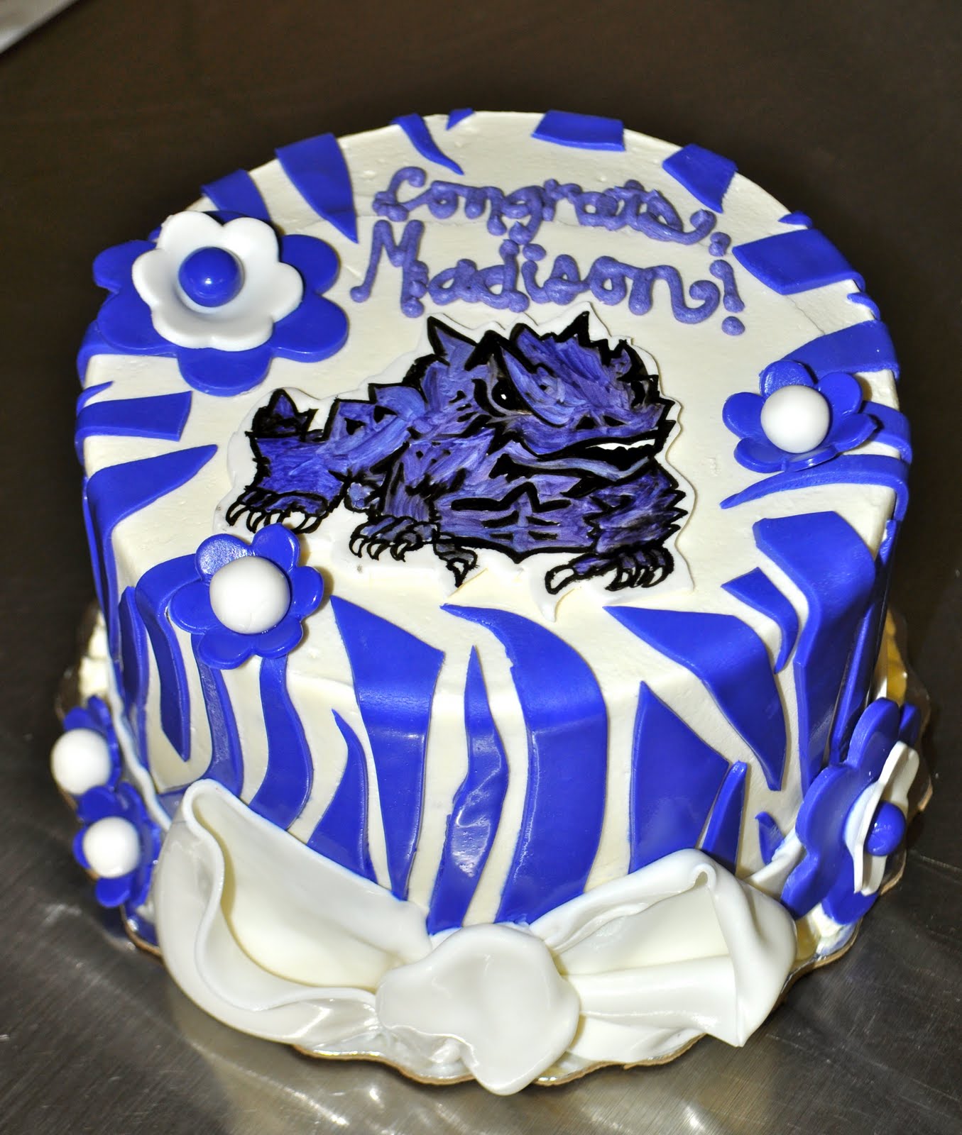 Purple Zebra Print Birthday Cakes