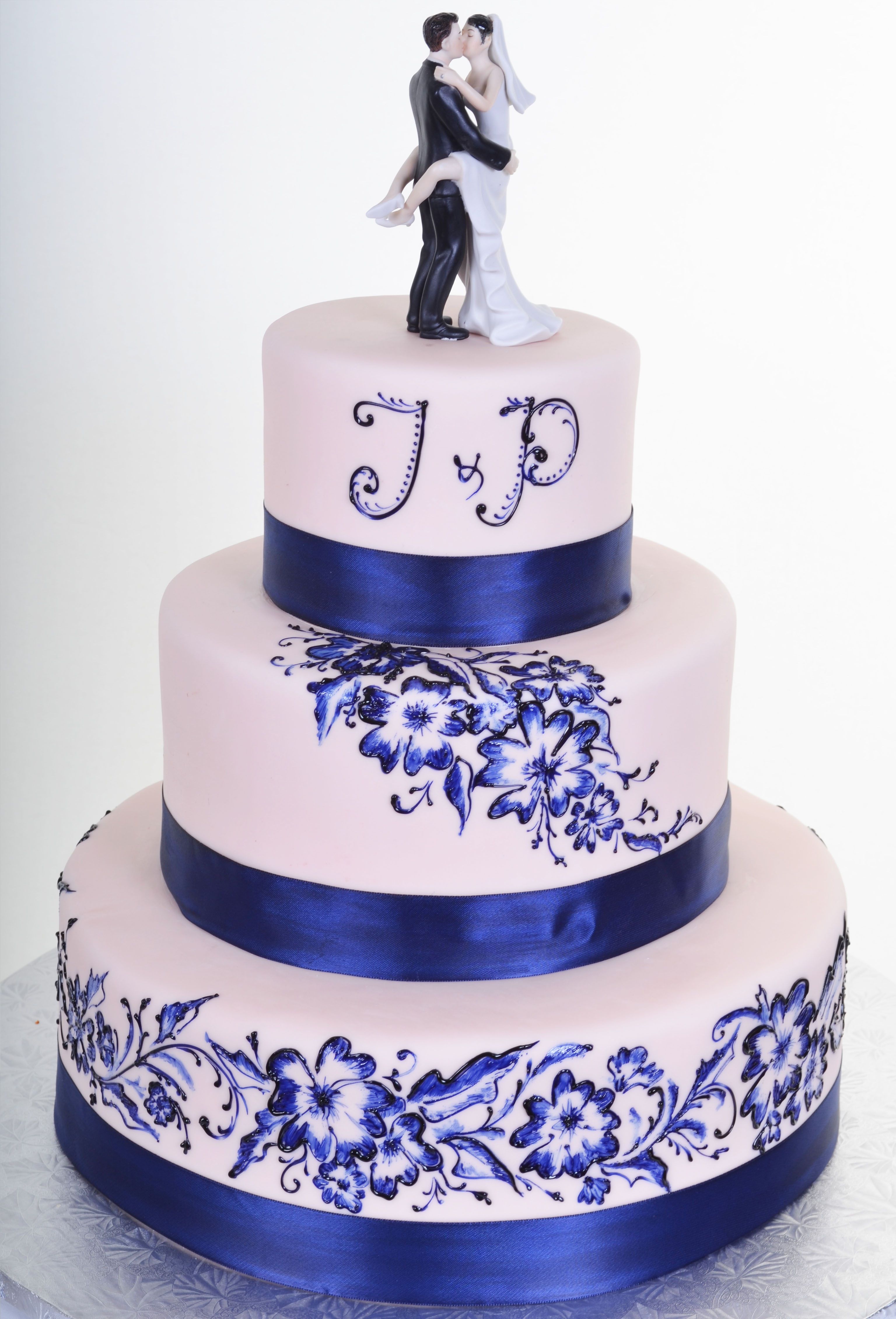 Royal Blue Wedding Cake