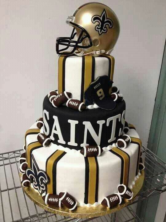 Saints Groom Wedding Cake