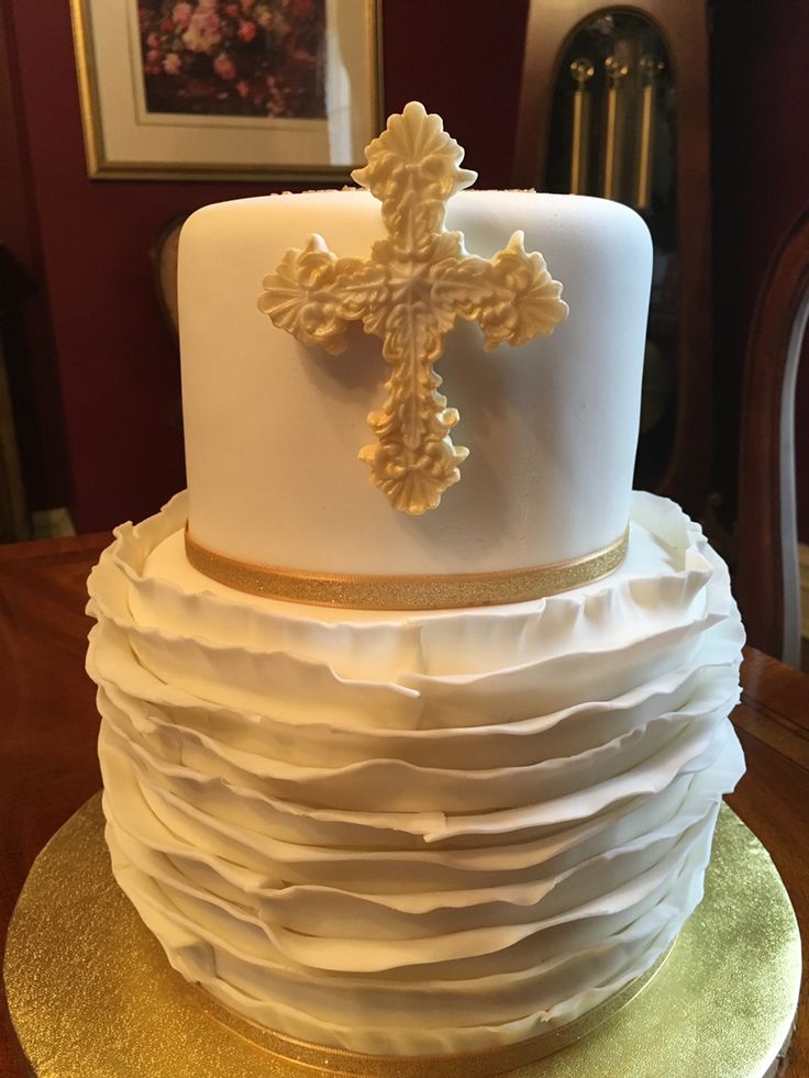 Simple Elegant First Communion Cakes