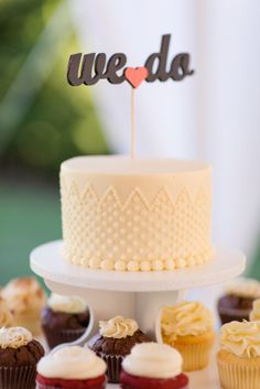 Single Tier Buttercream Wedding Cake