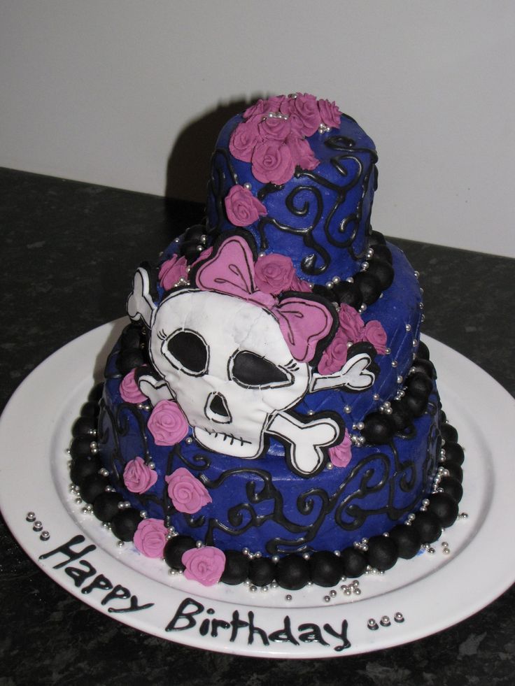 Skull Birthday Cake