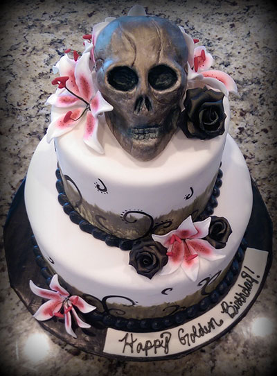 Skull Birthday Cake