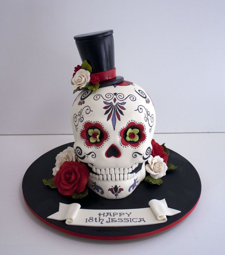 Sugar Skull Birthday Cake