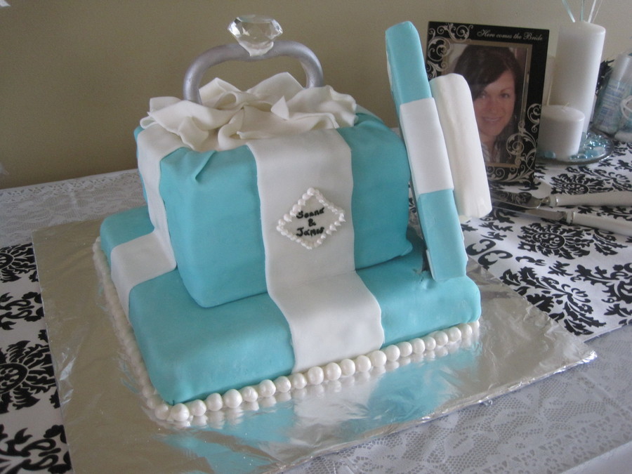 Tiffany Blue Bridal Shower Cake