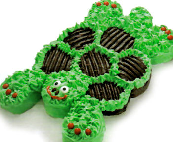 Turtle Pull Apart Cupcake Cake