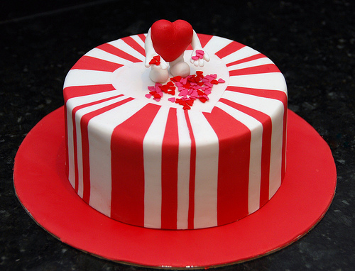 Valentine's Day Fondant Cake