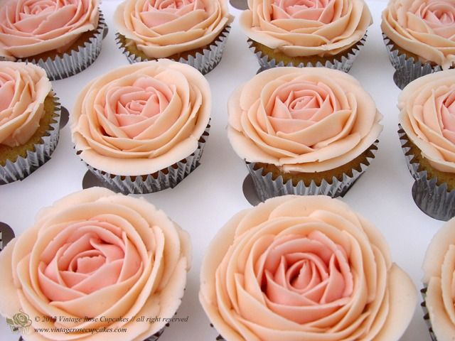 Vintage Rose Cupcakes Wedding Cakes