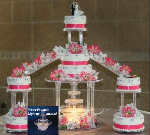 Wedding Cake Stands with Fountain