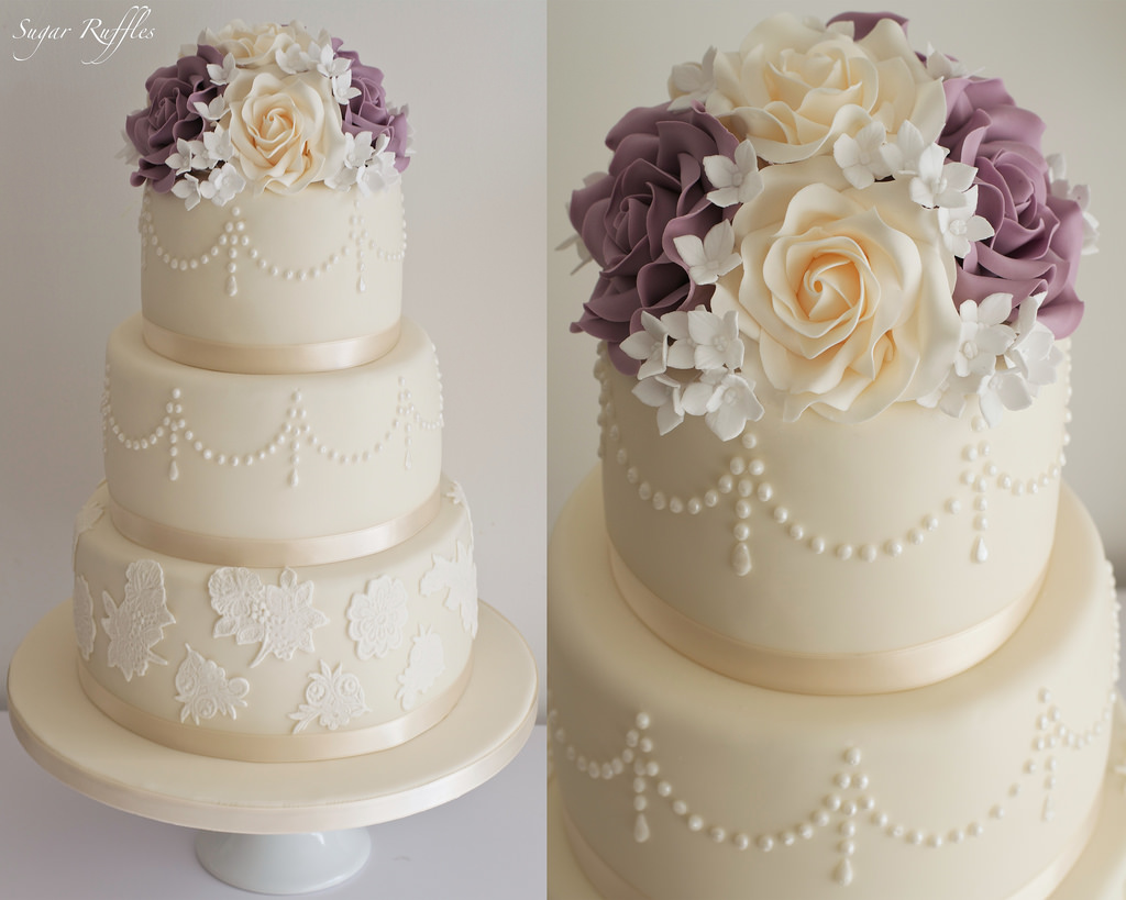 Wedding Cake with Pearls