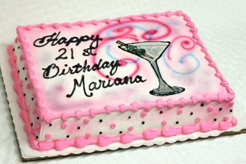 21st Birthday Sheet Cakes for Girls