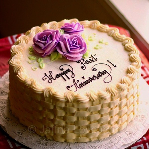 50th Anniversary Cakes with Red Roses