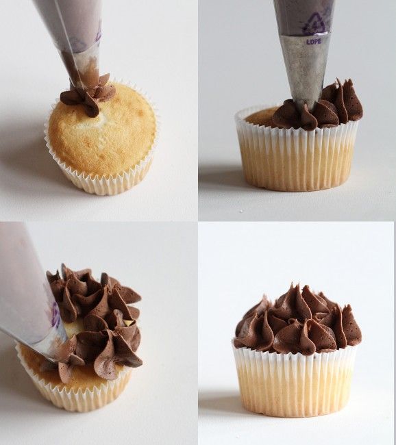 An Open Star Tip to Frost Cupcakes with a Easy Four Ways