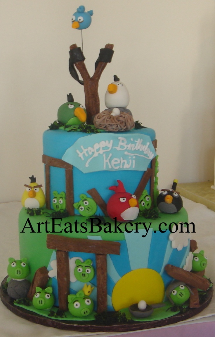 Angry Bird Pig Birthday Cake