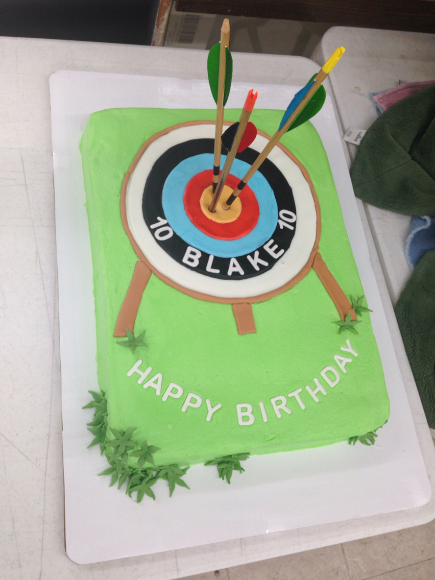 Archery Happy Birthday Cake