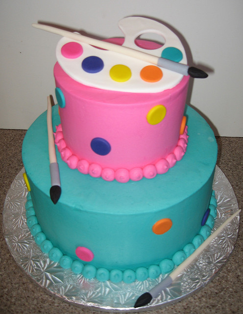 Art Party Birthday Cake Idea