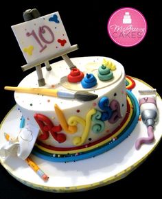 Artist Theme Birthday Cake