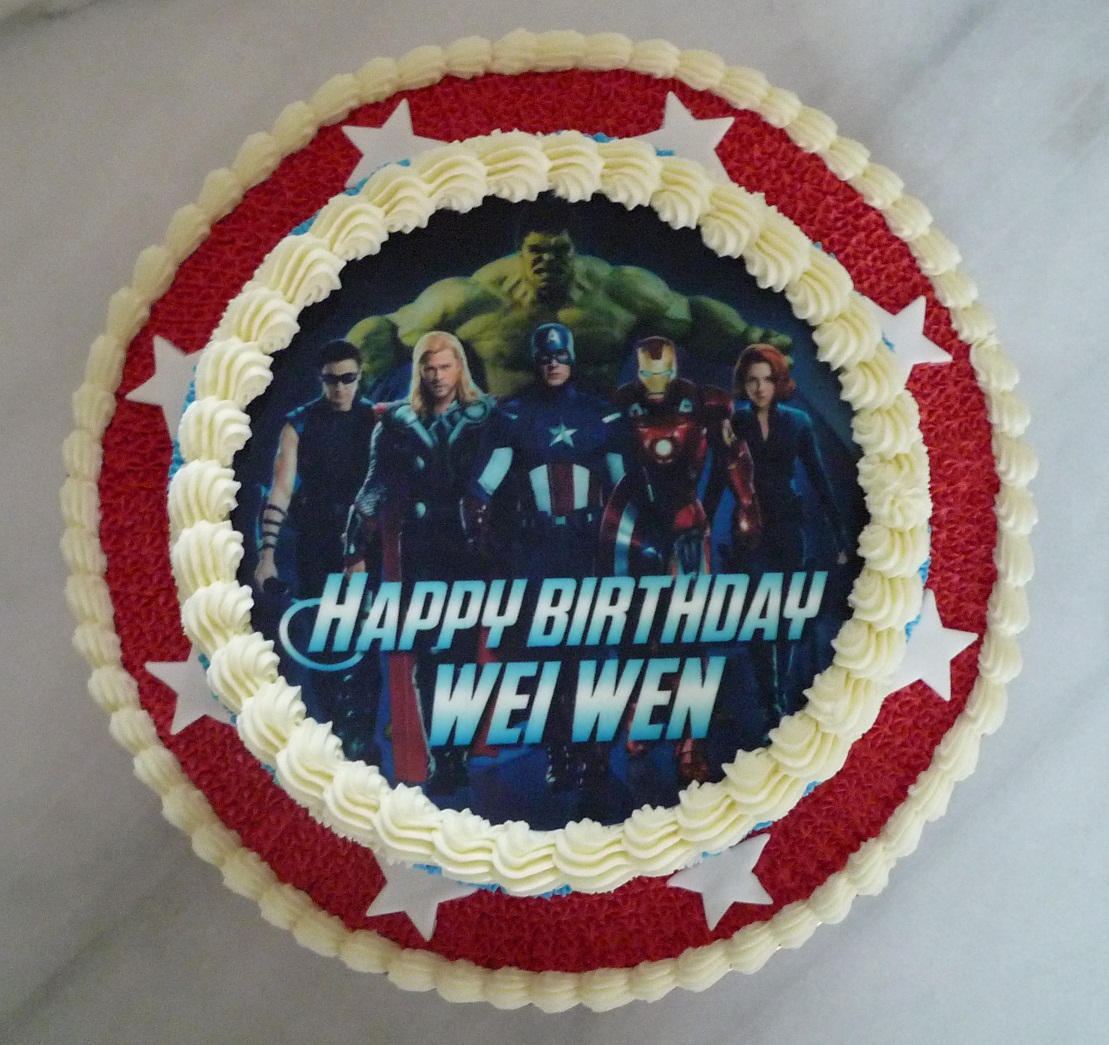 Avengers Birthday Cake Buttercream