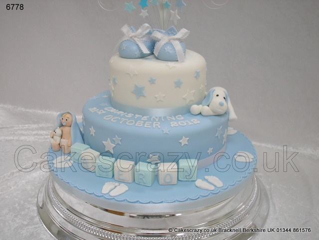 Baby Boy Christening Cake