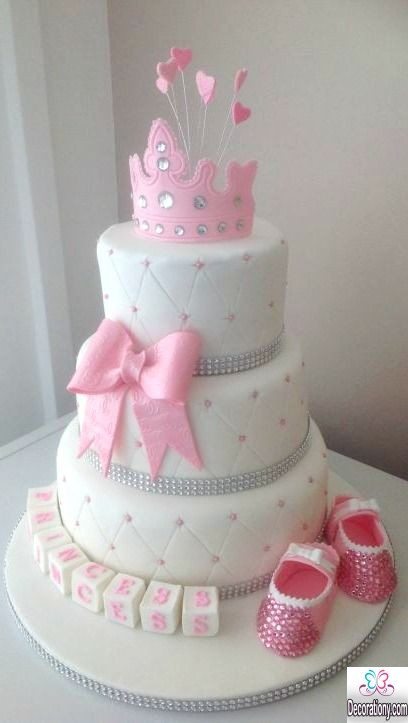 Baby Girls 1st Birthday Cake