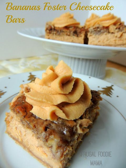 Bananas Foster Cheesecake Bars