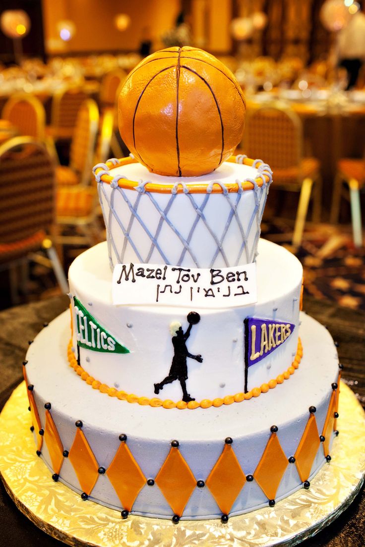 Basketball Themed Bar Mitzvah Cake