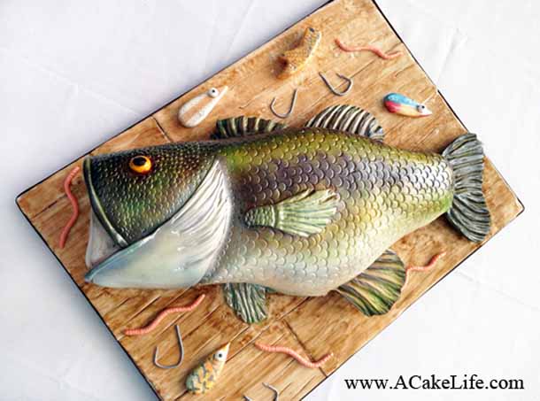 Bass Fish Birthday Cake