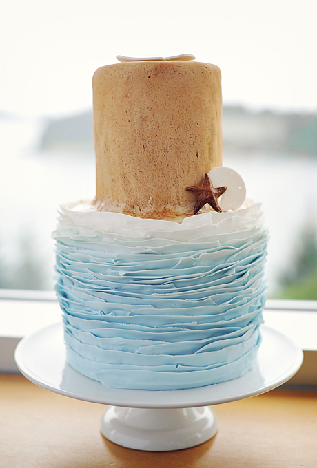 Beach Themed Wedding Cake