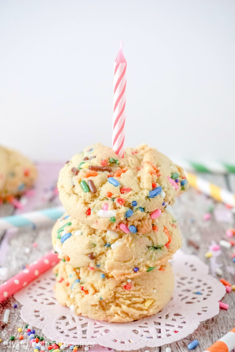 Birthday Cake Pudding Cookies