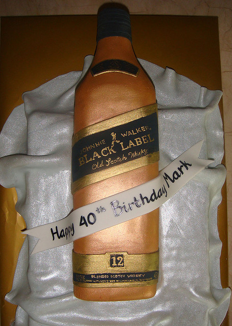 Black Label Bottle Cake