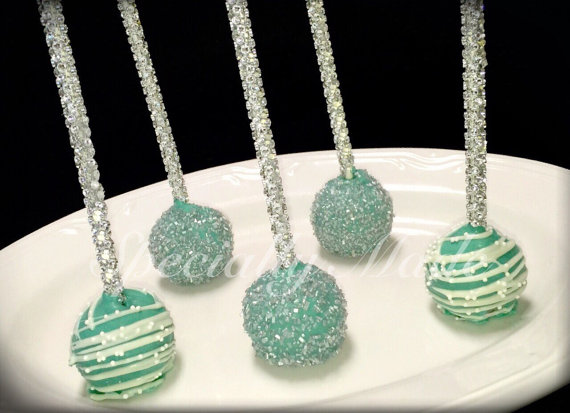 Bling Tiffany Blue Cake Pops