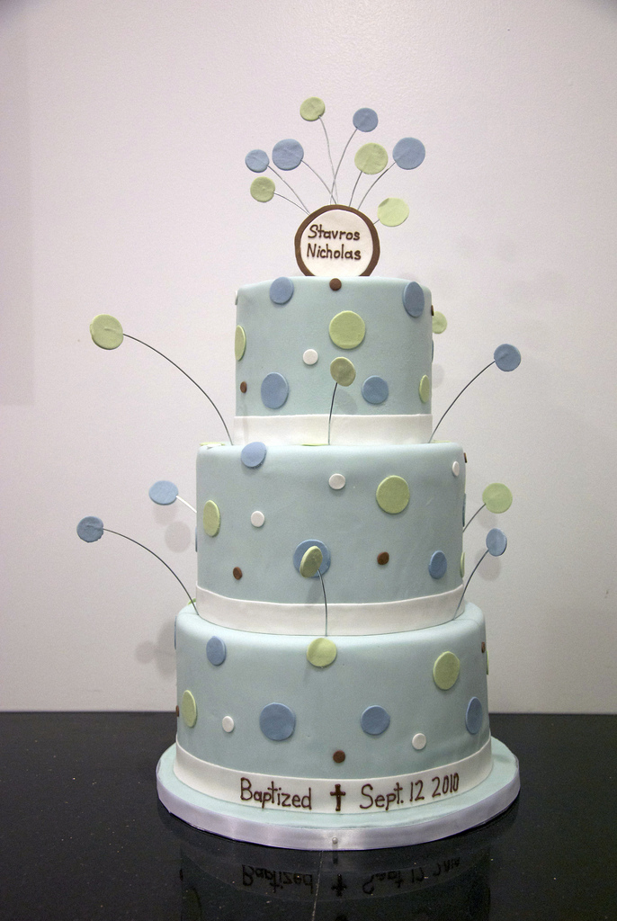 7 Photos of Blue And Green Baptism Cakes Boys