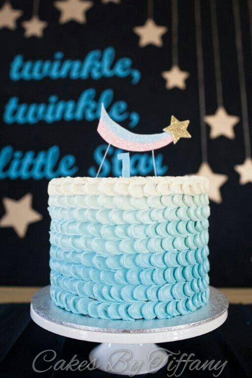 Boy First Birthday Buttercream Cake